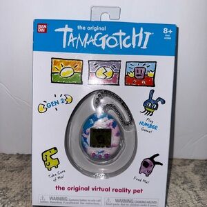Bandai Tamagotchi Virtual Pet - White with Pink and Blue Accents